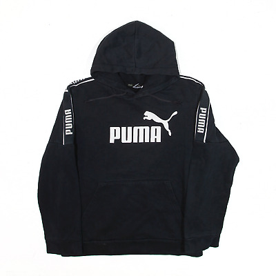 PUMA Sports Hoodie Black Pullover Mens M
