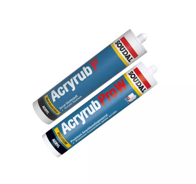 Soudal Acryl Acryrub P Acryrub Pro W Fugenacryl 310ml •Farbe + Artikel wählbar•