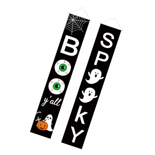1 par de letreros de puerta espeluznante decoraciones de decoraciones de Halloween decoraciones de Halloween