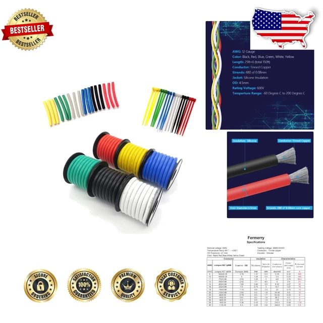 PH2.0mm Terminal Cables - Single/Double Head, 10-30cm Lengths, 22-26 AWG Wires, Assorted Colors