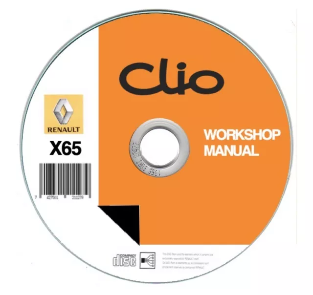 Renault Clio II (X65) 2001-2006 manuale riparazione su cd - Repair Manual on cd