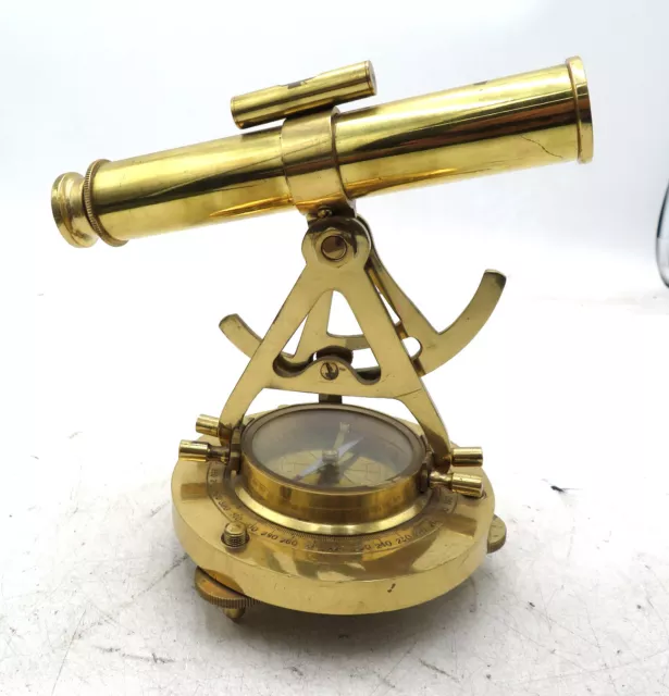 Brass Alidade Telescope compass Maritime Nautical antique replica gift 7"
