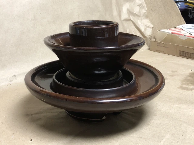 Vintage Large 10” Ceramic 2 Tier Power Line Insulator - A.B. Chance Co? #47