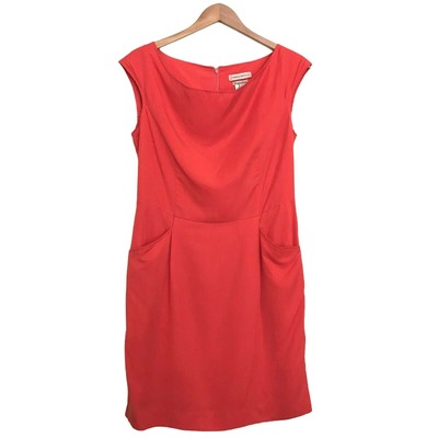 Paul & Joe Sister Aurra Shift Dress Sz 8 Coral Pink Tencel Anthropologie France