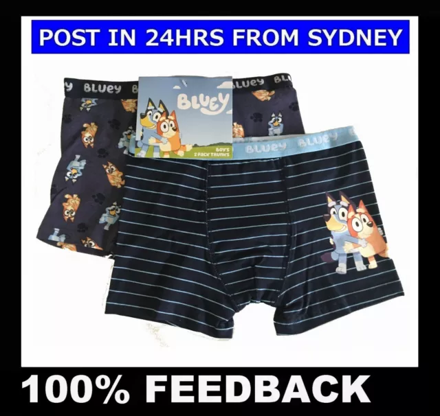 2 PACK BLUEY BINGO UNDERWEAR ~ Kids Boys Boxer Trunks Underpants Briefs  £10.27 - PicClick UK