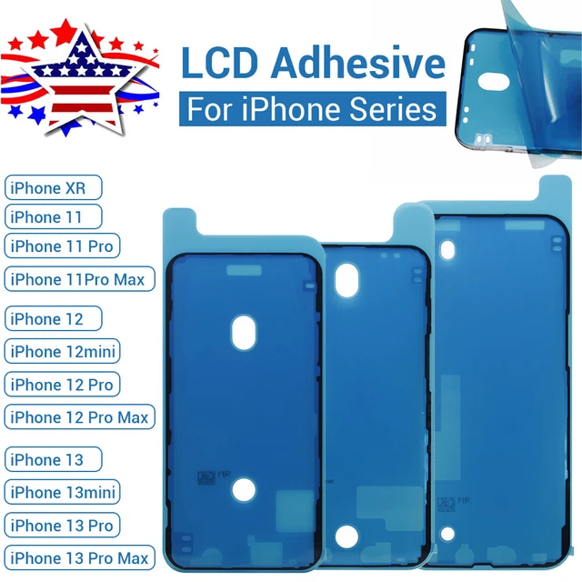2 Pack LCD Screen Tape Frame Stickers Adhesive Seal For iPhone XR 11 12 13 14 15