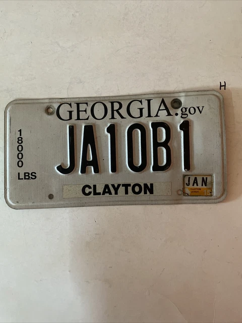VINTAGE GEORGIA LICENSE Plate JA10B1 $15.00 - PicClick