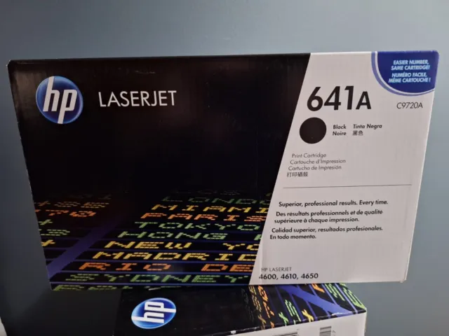 NEW + SEALED-HP LaserJet 641A BLACK Toner Cartridge C9720A-FREE RETURNS