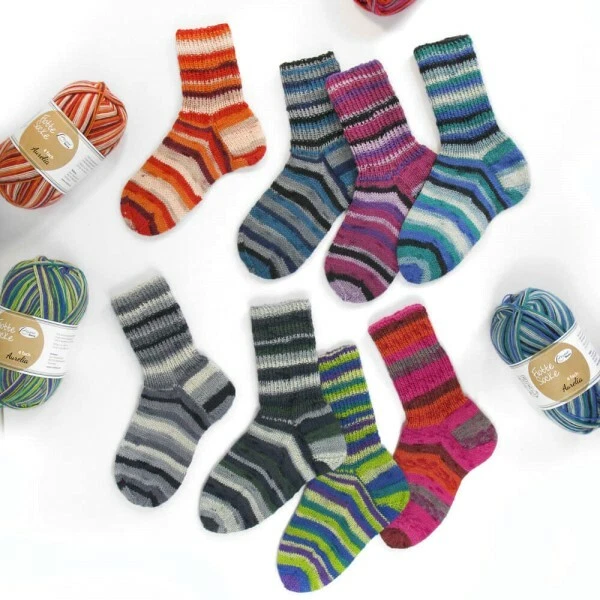 100g Flotte Socke 4-fach Aurelia Rellana Sockenwolle Strumpfwolle GP 39,90€/1kg