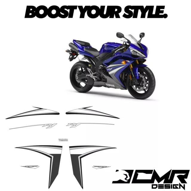 Kit Autocollant Graphiques pour Yamaha R1 2007 Stickers Moto Côté Droite Gauche