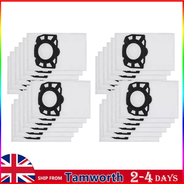 Pack of 20 KFI 487 Vacuum Cleaner Bags for Kärcher WD4 WD5 WD6 WD5P WD6P MV4 MV5
