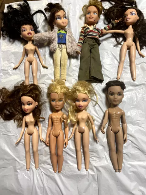 Large Vintage Bratz TLC Doll Lot  8 Bratz Original 2001+