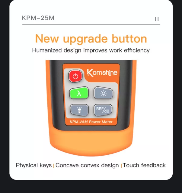 Fiber Optic Power Meter Komshine KPM-25 w/LED. Pen Type VFL Visual Fault Locator 3