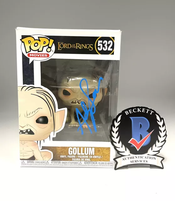 Andy Serkis Signed Autograph Funko Pop Lord Of The Rings 532 Beckett Bas Gollum