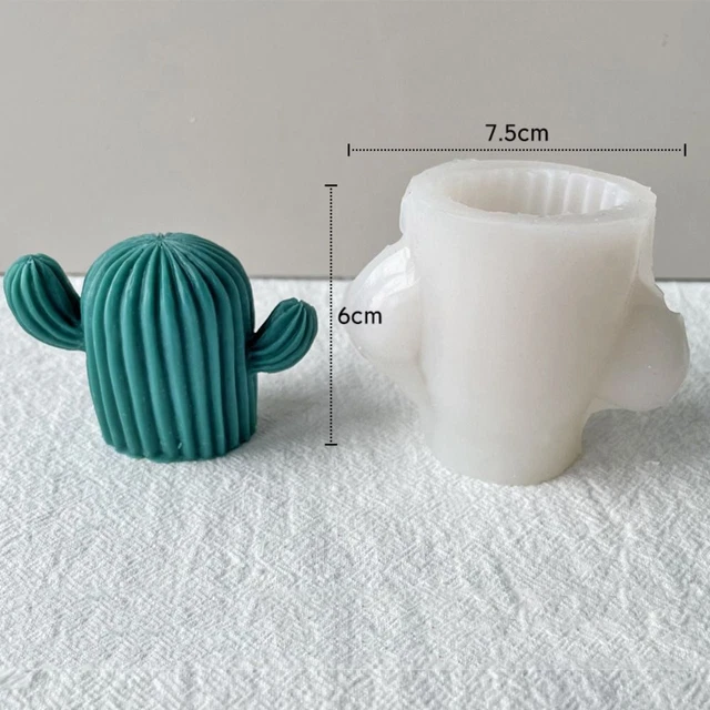 de savon Moule en silicone Moule de cire d'art 3D Cactus Bougie Moule 2