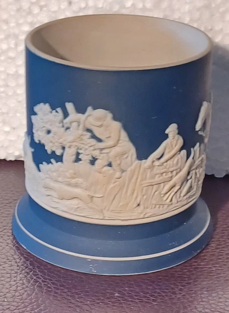 Blue Jasperware Bowl Classical Scene Adams of Tunstall Bowl