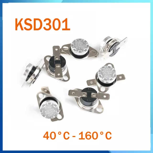KSD301 Thermostat Temperature Thermal Control Switch 40°C-160°C NO/NC 250V 10A