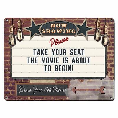 Retro Metal Tin Signs Now Showing Moive Theater Wall Poster