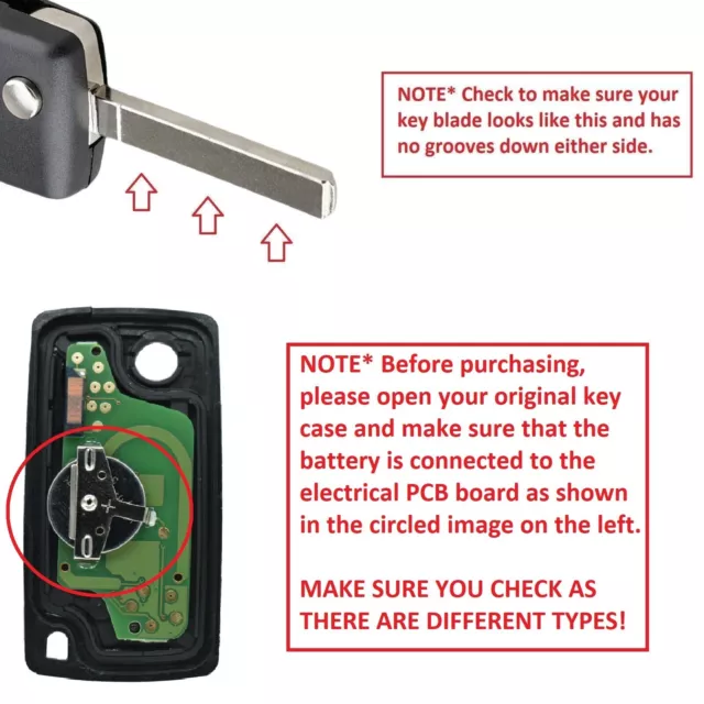 2 Button Remote Flip Car Key Fob Case Shell Cover For Citroen C2 C3 Berlingo Van 2