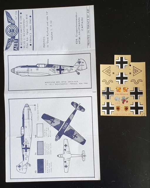1/72 - ABT - n°104 - Messerschmitt BF109E