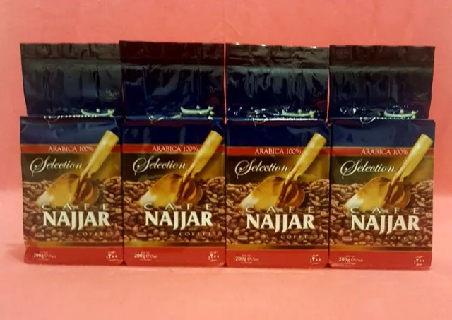 4 Confezioni Moca Caffè Macinato - 4 X 200 G - 100% Arabica Cafe Najjar