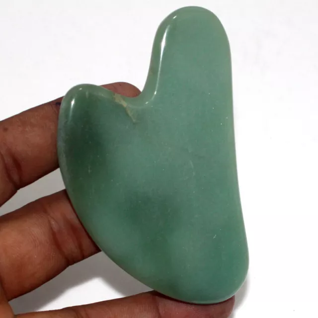 Verde Apatita Étnicos Gua Sha-Facial Masaje Herramienta 3x2 Inchhealing Gemas Jw