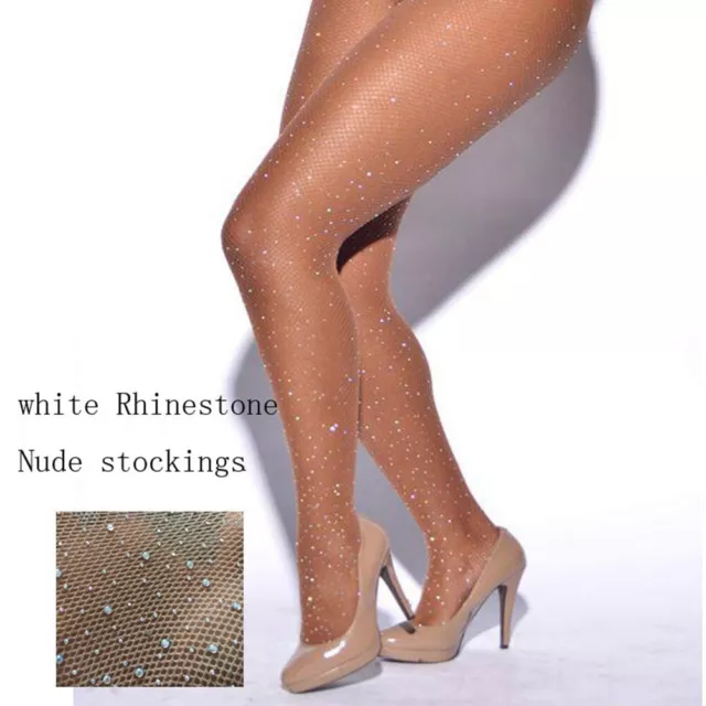 Collants femme en maille strass filet de pêche collants bling pour femmes élé