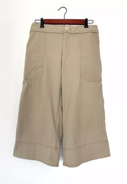 MARC JACOBS Women’s High Waisted Beige Cropped Wide Leg Pant Waist 30 Pockets