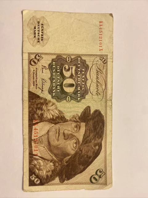 Billet Allemand 50 Deutsche Mark 1980