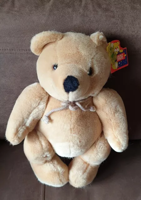 Vintage Jade Beige Honey Brown Jointed Teddy Bear Plush Soft Toy 15"