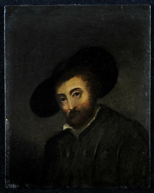 17th CENTURY DUTCH OLD MASTER OIL PANEL PORTRAIT OF A GENTLEMAN ANTIQUE PAINTING