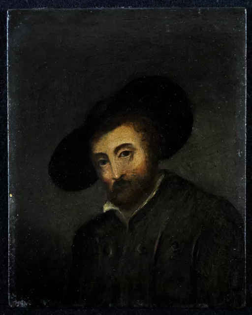 17th CENTURY DUTCH OLD MASTER OIL PANEL PORTRAIT OF A GENTLEMAN ANTIQUE PAINTING