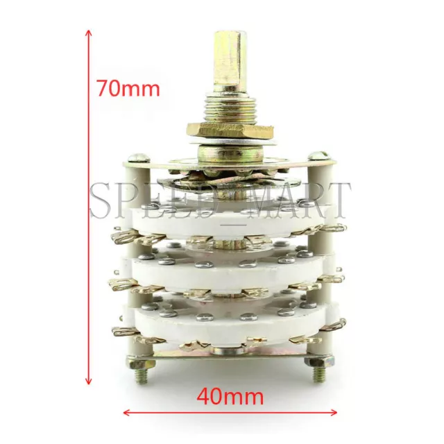 2 PCS High-power Plastic Rotary Switch 3 pole 11 position change voice frequency