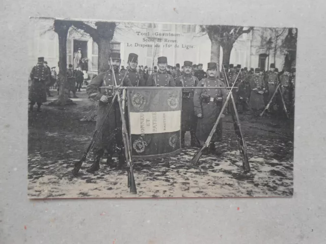 CPA guerre scène de revue le drapeau du 156e de ligne TOUL