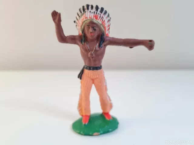 222 Figura GOMA Jefe Indio 7 cms Cheyenne Sioux USA American tribe far west
