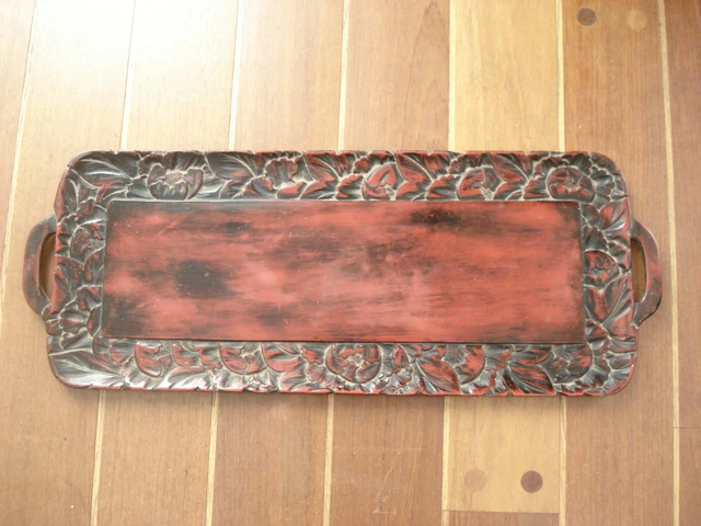 ANCIEN PLATEAU EN bois, Plateau de service, Décor breton EUR 18,00 - FR