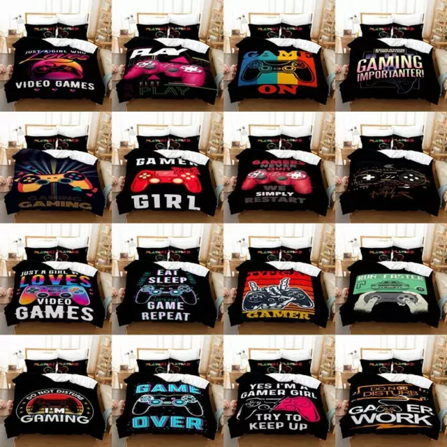 LOVE GAMES Doona Quilt Duvet Cover Set Pillowcase Single Double Queen Size Bed