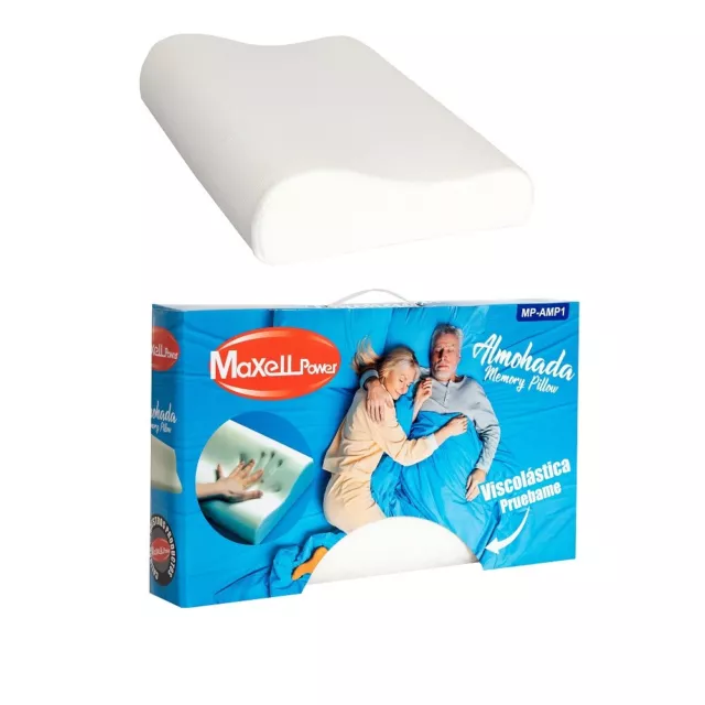 Almohada Viscoelastica Memory Pillow Cervical Efecto Memoria Visco Elastica