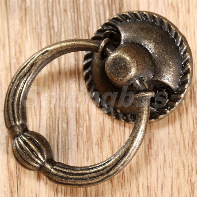 5x Retro Door Cabinet Pull Handles Rings Wardrobe Closet Drawer Cupboard Knobs