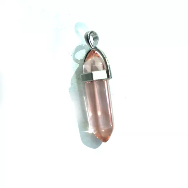 Gemstone Pendant Necklace Natural Quartz Crystal Chakra Healing Stone with Chain