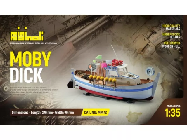 Mini Mamoli 1/35 gozzo cabinato Moby Dick kit modellismo navale in legno 2