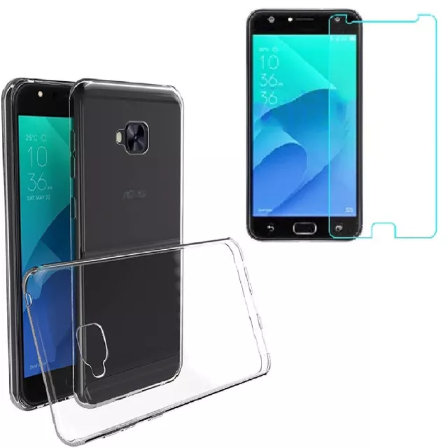 Cover + Pellicola Vetro Temperato Per Asus Zenfone Selfie Zd553Kl Case + Glass