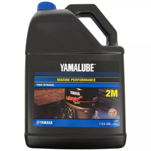 Yamaha Outboard Yamalube 2M MARINE 2 STROKE OIL GALLON CASE TCW-3 2