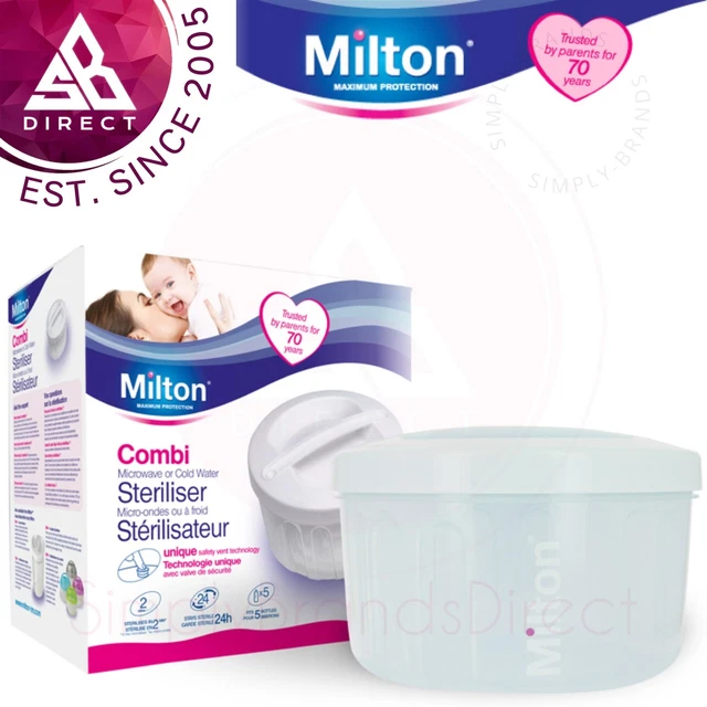 Milton Combi Stérilisateur 100% Étanche Double Rapide Stérilisation Bpa Blanc