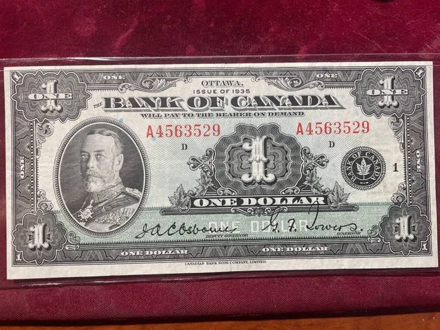 ** BANK OF CANADA 1935 (English) UN  DOLLAR ....CHOICE XF **