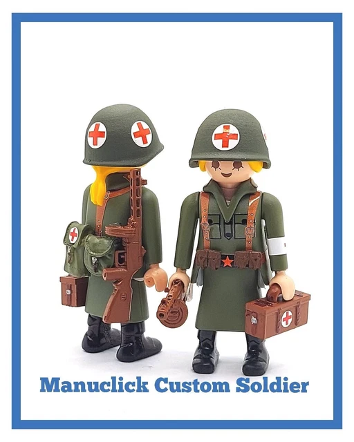 PLAYMOBIL PERSONNALISÉ SOLDADO.WEHR. 33 Bat. Détection  LIBIA-1941  REF 0553 286840482603