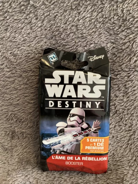 1 Sachet 5 Cartes STAR WARS 1 Dé Prenium Destiny  L’âme De La Rebellion Neuf