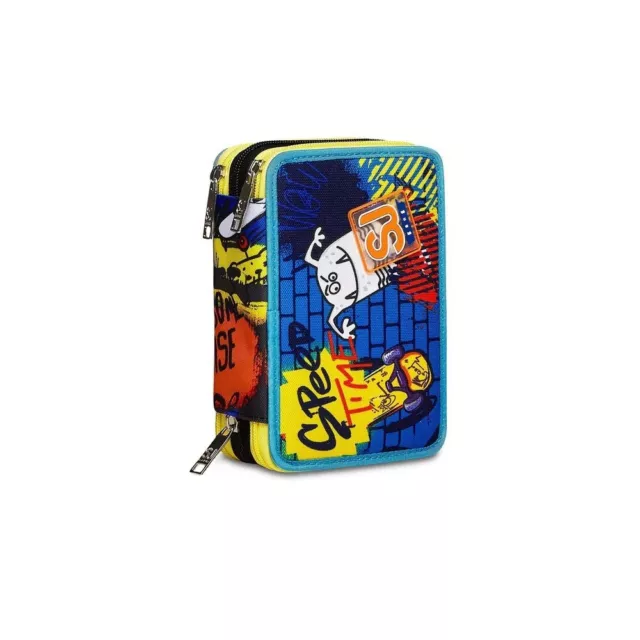 ASTUCCIO scuola 3 ZIP seven SJ GANG triplo scomparto CRITTY BOY