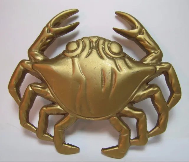 Crab Vintage Brass Door Knocker unique figural Architectural Hardware Element