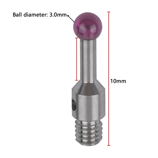 FOR ROMER MEASURING Arms CMM Probe Probe Stylus R Uby Ball 10mm Length ...